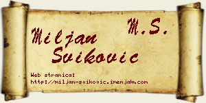 Miljan Šviković vizit kartica